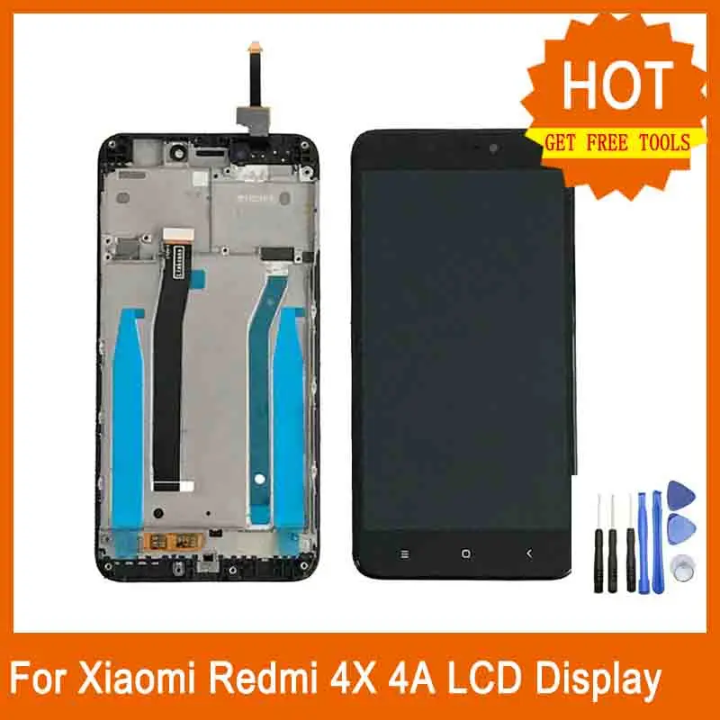 

For Xiaomi Redmi 4X Touch Screen Digitizer 5.0 LCD Display With Frame For Xiaomi Redmi 4A LCD Original