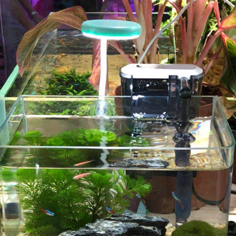 Светодиодная лампа для аквариума водного растения 6500 K 3 Вт USB зарядка 360 градусов