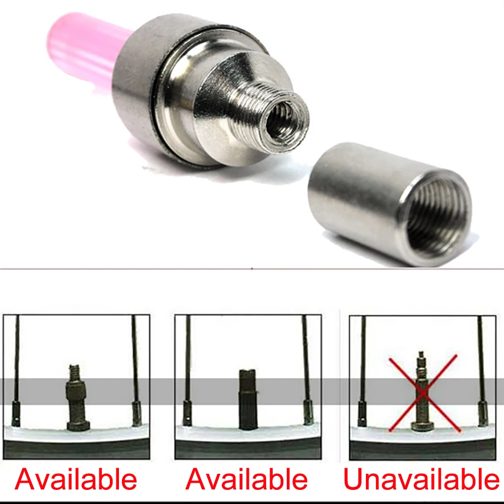 1Pcs Bicycle Lights Motion Sensor LED Lights with Batteries for Road MTB Mountain Bike Tyre Tire Valve Cap Bicycle Accessories