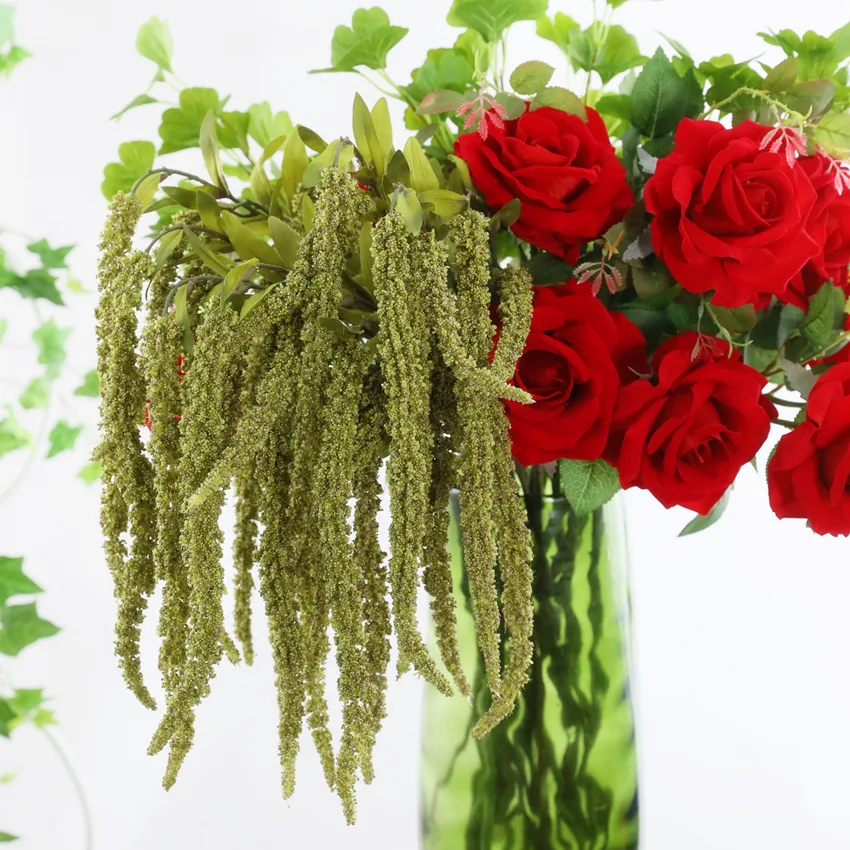 Artificial foam wheat flower branch fake dog's tail grass plant home wedding floral decor