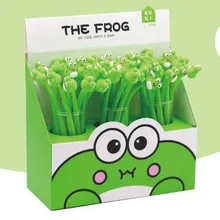 

1Pen Cartoon Frog Korea Stationery Black Ink 0.5mm Gel Pen School Office Supplies Lovely Gift For Children Kawaii Writing Supply