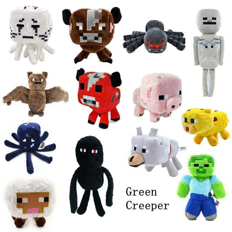

Game Sandbox Creature Zombie Doll Creeper Spider Sheep Slime Skeleton Ghast Enderman Chicken Snow Golem Squid Stuffed Plush Toy