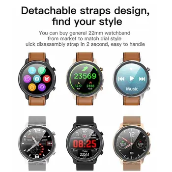 

WaterproofIP68 Battery Capacity 300mAh Rate Blood Pressure For Android L12 L11 Smart Business IOS PK Watch L13 L8 Sports Z1F0