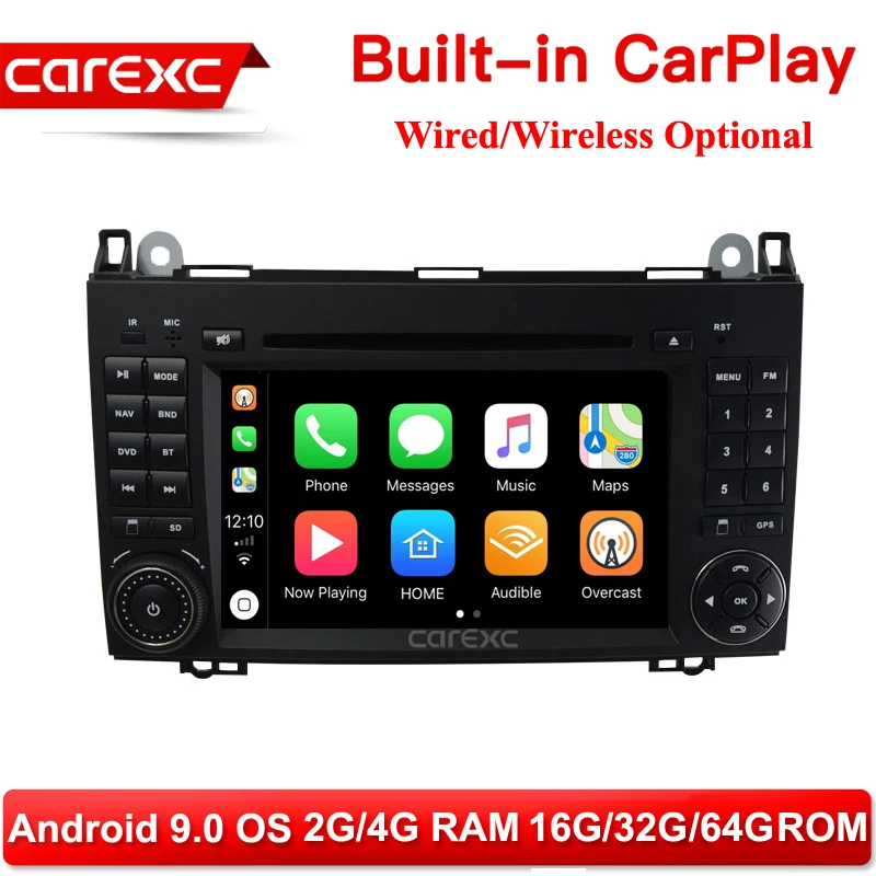 

CarExc Android 9.0 Support Wireless CarPlay DVD Player for Mercedes Benz B200 W245 W169 Viano Vito W639 Sprinter W906 2006-2011