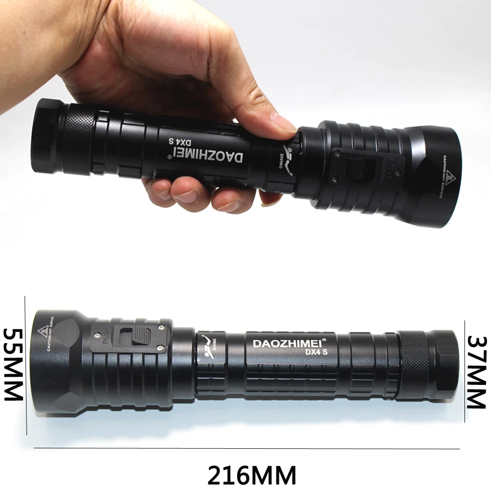  DX4S (upgraded from DX4) XM-L U2 3200LM LED Diving Flashlight Torch Brightness Waterproof 100m Whit - 32657215104
