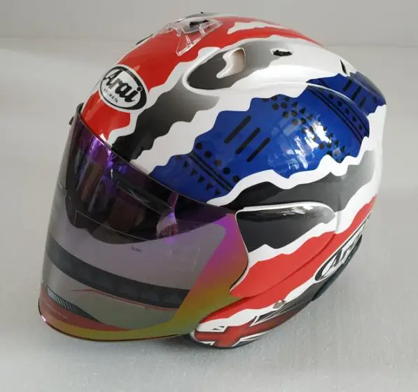 Arai R3 шлем мотоциклетный шлем с открытым внедорожным мотоциклетным шлемом Размер: S M L XL XXL, Опционный трехцветный объектив - Цвет: Colored lens
