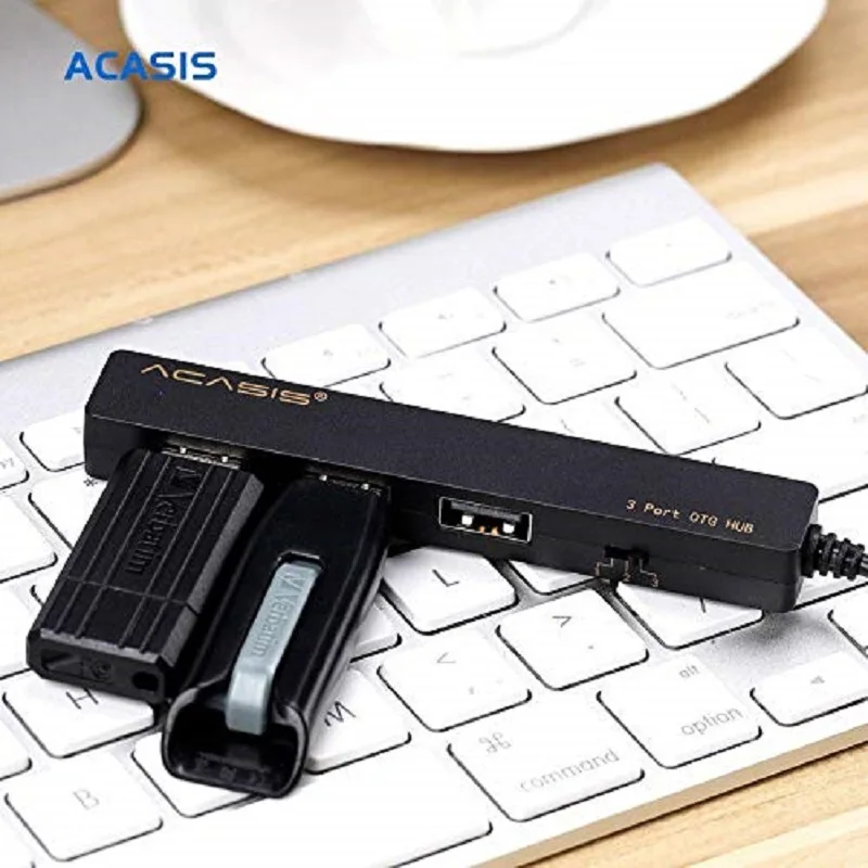 Acasis Micro USB OTG концентратор Высокоскоростной Синхронизация и зарядный ключ 3 порта USB OTG концентратор для планшета на Android Win 7 8 XP