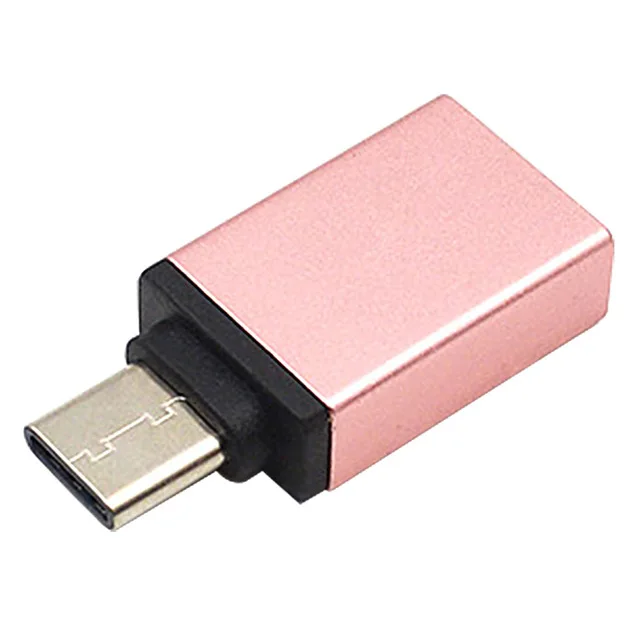3 шт. type-C к USB адаптер OTG конвертер USB 3,0 к type C USB-C type c адаптер Зарядка Синхронизация для Samsung Galaxy S8+ S9 Note 8 9 - Color: Rose Gold