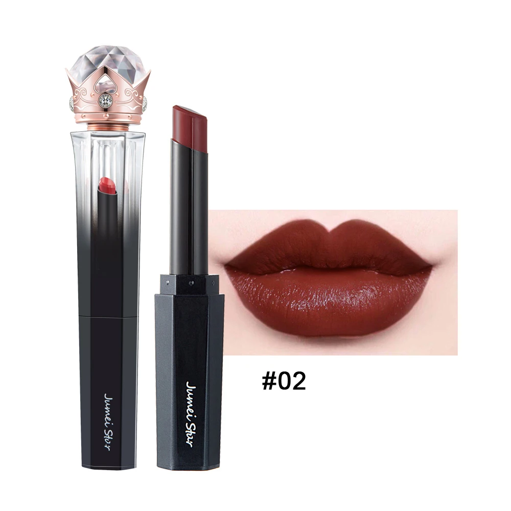 Brick Red Lipstick Shimmer Matte Lips Makeup Waterproof Lip Stick Long Lasting Moisturizing Lip Tint Pigment 3