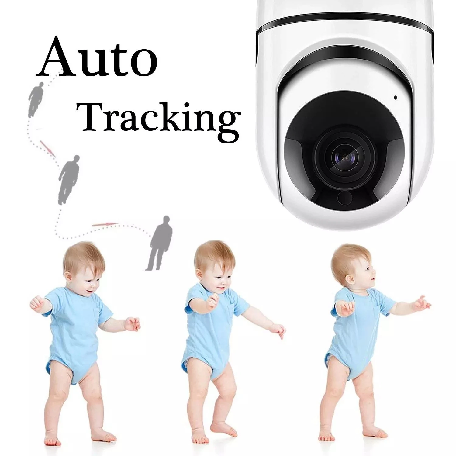 Видеоняня IP камера с автоматическим отслеживанием HD 1080p домашняя Wifi