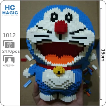 Doraemon HC Супер Марио Луиджи Тоторо Пикачу Йоши Сейлор Мун обезьяна кошка Карманный Монстр Алмаз Мини Строительные маленькие блоки игрушка без коробки - Цвет: Doraemon