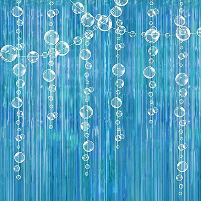 2Pcs Mermaid Bubble Garland Transparent Hanging Bubbles Hanging