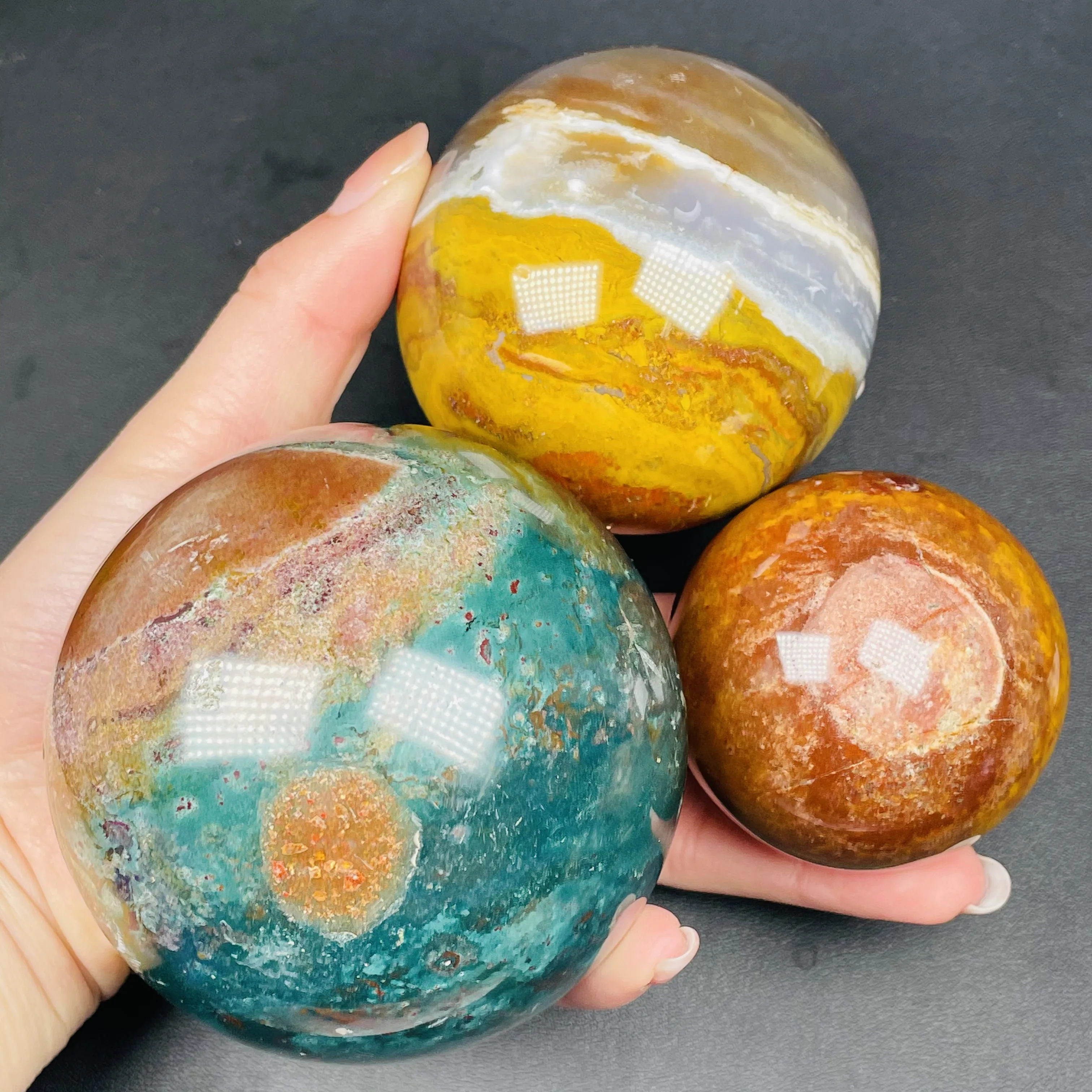 

Natural Ocean Jasper Sphere Quartz Mineral Crystals Gemstones Ball Reiki Healing Fine Home Decoration