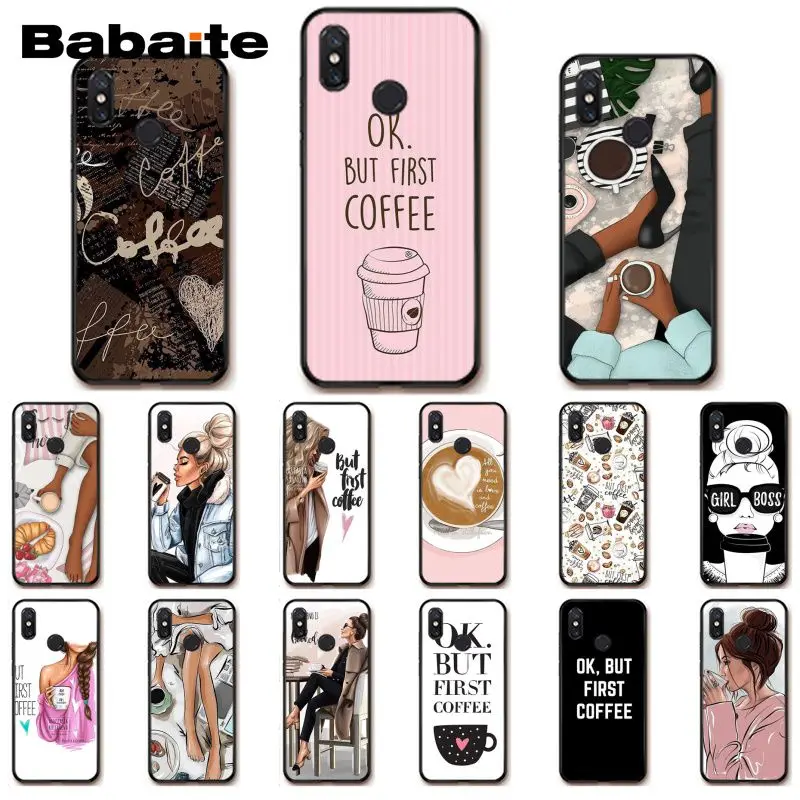 Чехол для телефона Babaite OK But First Coffee Xiaomi mi5 6 A1 A2 Lite Mi9 9SE mi8lite 8explorer Pocophone F1 | Мобильные