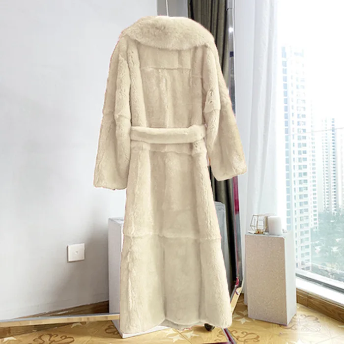 Winter Black Long Faux Fur Coat Sleeve Plus Size Fake Mink Fur