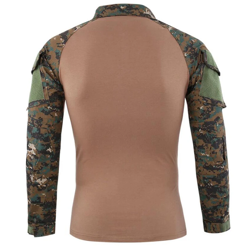 Frog Camouflage T-shirt Men Quick Dry Hiking Riding Training Fishing Tactical Long sleeve T Shirts 5XL Hunting Clothing Sport T Shirt Long Sleeve T Shirt