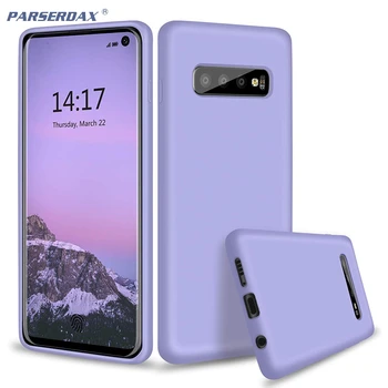 

Liquid Silicone Case For Samsung Galaxy Note 10 Pro 9 8 S10 5G S10e S9 S8 Plus A750 Microfiber Cloth Lining Cushion Cover 10Pcs
