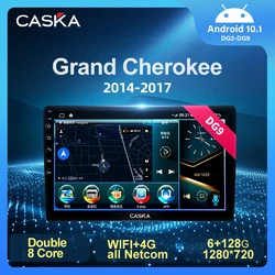 CASKA – autoradio Android 10, Navigation GPS, 2 din, lecteur multimédia vidéo, stéréo, pour voiture Jeep Grand Cherokee (DG2 DG9 – 2014) 
