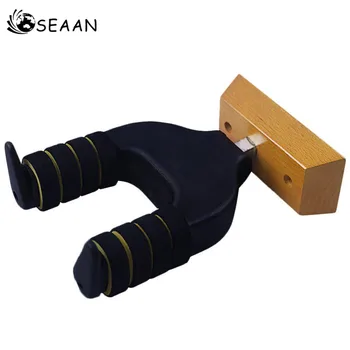

SEAAN Guitar Wall Mount Hanger Wood Plastic Gravity Auto Lock Durable Musical Instruments Holder Accessories