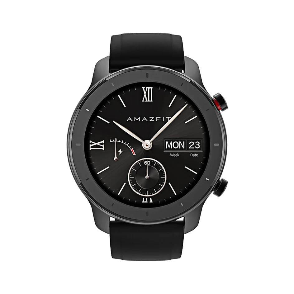 Huami, AMAZFIT GTR, 42 мм, Смарт-часы, 5 АТМ, водонепроницаемые часы, 1,2 дюймов, AMOLED, gps+ ГЛОНАСС, мужские Смарт-часы, 12 дней, срок службы батареи