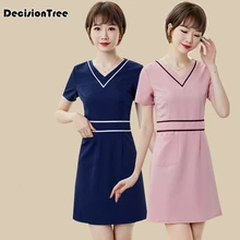 Медицинская униформа медсестры платье униформа для салонов красоты униформа для сотрудниц спа-салонов скрабы медицинская одежда женская косметичка работы стоматолог форма