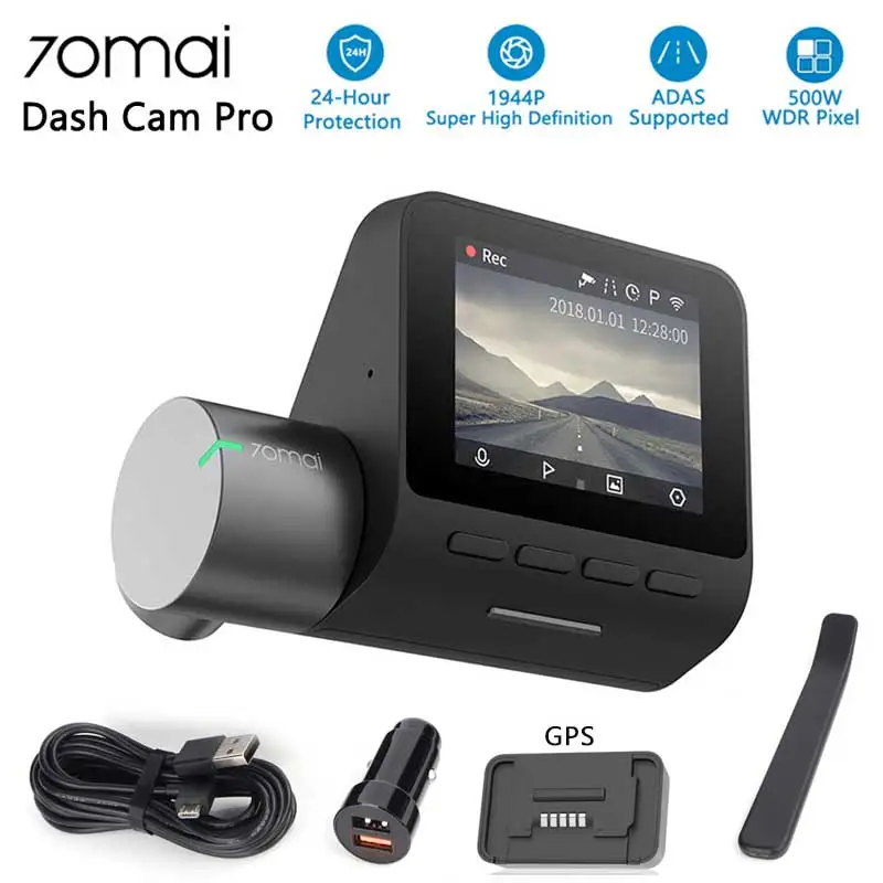 MI 70mai Dash Cam Pro Smart Car 1944P HD Video Recording With GPS ADAS WIFI Function 140 FOV Sony Camera English Voice Control