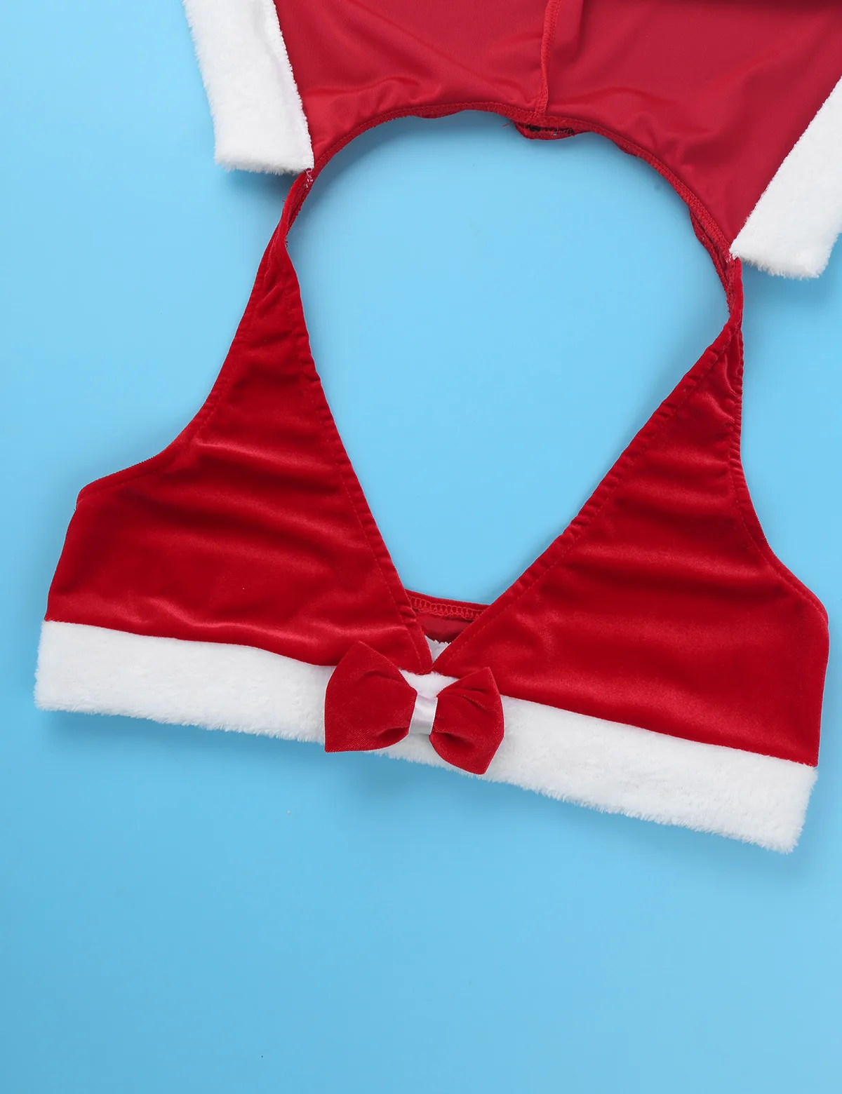 Conjunto de lencería Sexy de Navidad para mujer, ropa interior exótica de Papá Noel
