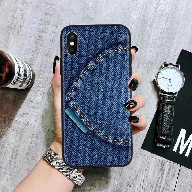 Джинсовый ковбойский джинсовый черный чехол с принтом для телефона Apple IPhone 11 Pro XS MAX XR 7 8 6 6S Plus X 10 Ten 5 5S SE Coque Sh - Цвет: BA159-7