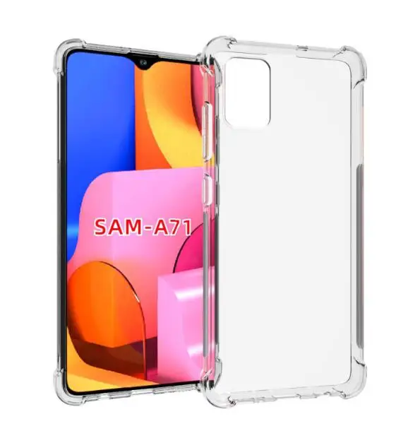 Для samsung Galaxy A51 и samsung A71 чехол+ закаленное стекло Прозрачный Мягкий ТПУ гелевый защитный чехол для телефона