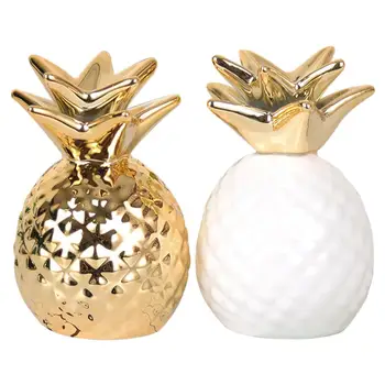 

Nordic Style Piggy Bank Ceramic Coin Money Saving Pineapple Shaped Box Storage Jar Living Rooms Desktop Ornaments