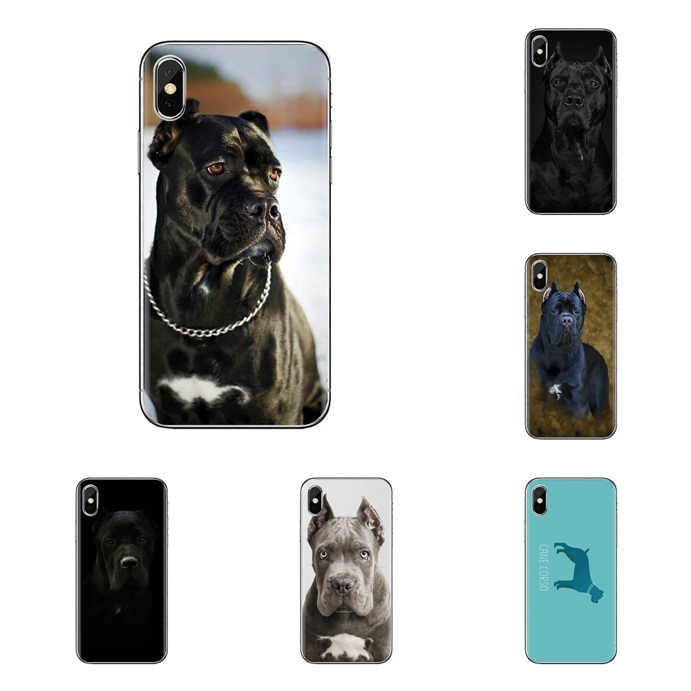 Итальянский собак трость Корсо дог мягкий чехол сумка для htc один U11 U12 X9 M7 M8 A9 M9 M10 E9