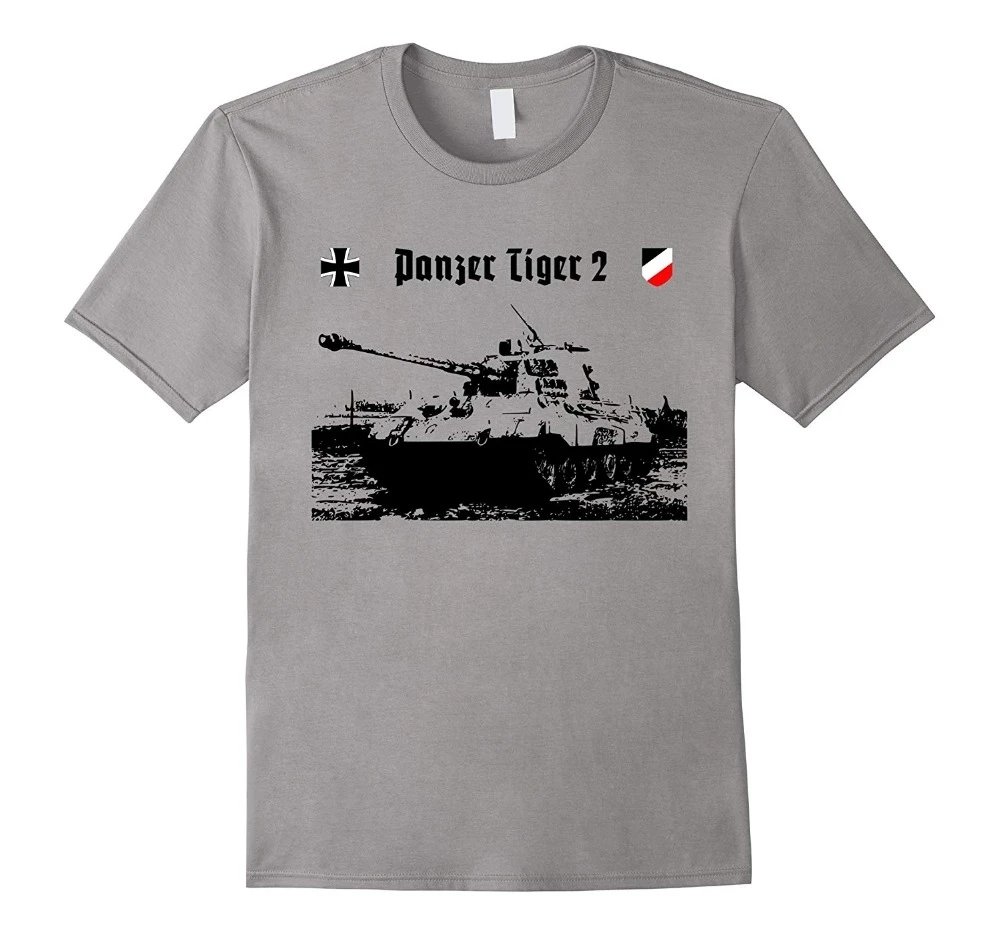 

2019 Fashion Short Sleeve Panzer Tiger II german tank T-Shirt custom tees