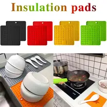 Практичный силиконовый держатель, коврик для кухни, термостойкий, не скользит, подставка для горшка, поднос, выпрямитель, кухонные инструменты