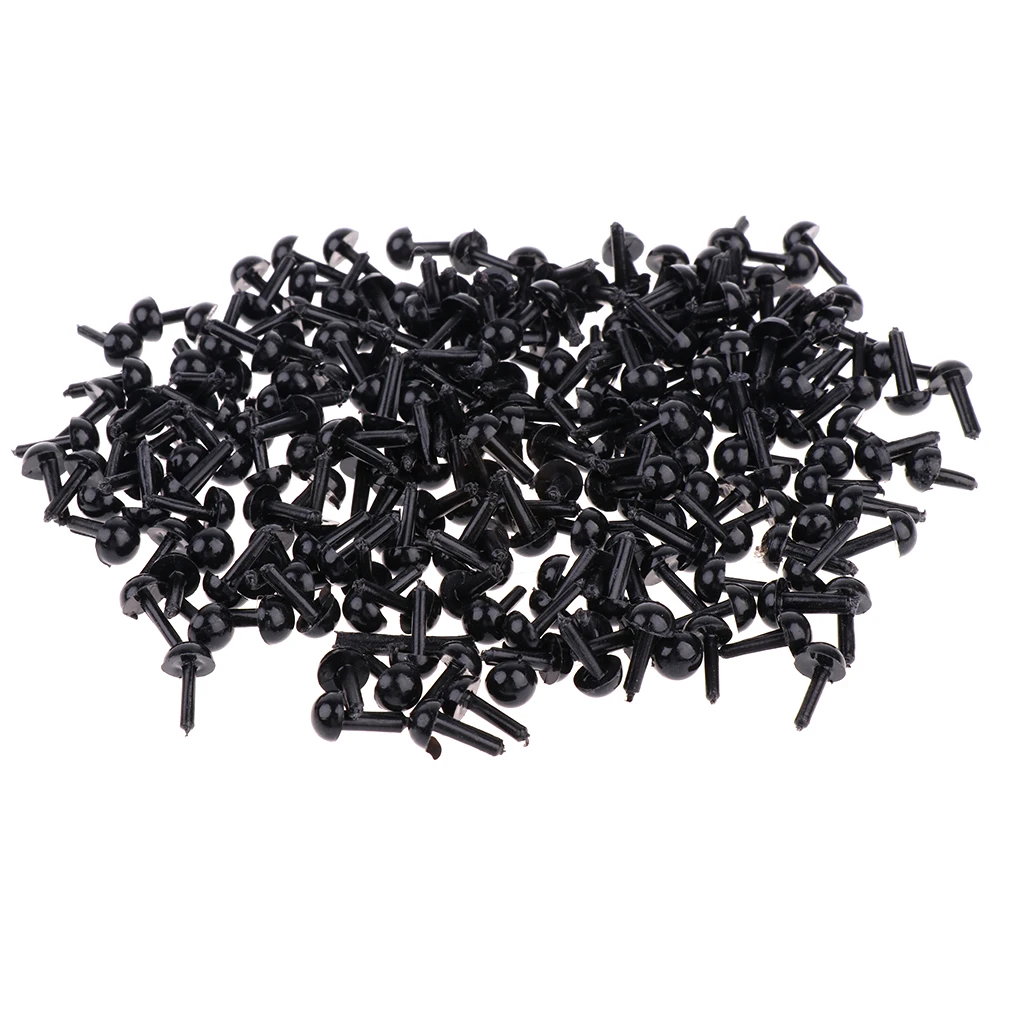 200x Black Plastic Safety Eyes Toy for Teddy Bear Doll Stuffed Animal Making DIY