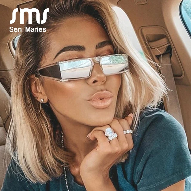 New Oversized Full Square Frame Sunglasses Trendy Fashion Vintage Men Women  Eyeglasses Luxury Brand Designer UV400 Female Shades - AliExpress