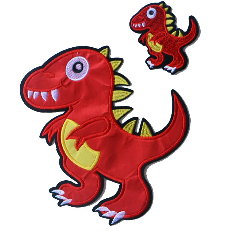 

Cute Small Animal 3D Red Dinosaur Patch for Clothing Sticker for Children Boy Girl DIY Patches T-shirt Heat Transfer Badges