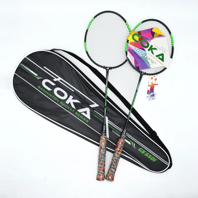 

Carbon Aluminum One-piece Feather Racket Family COUPLE'S Feather Dual Capture Entertainment Practice Double Racket Intermediate