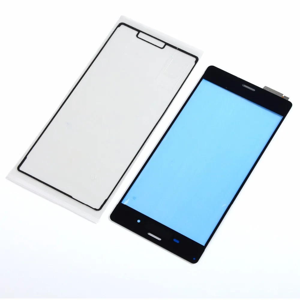 Переднее внешнее стекло для Sony Xperia Z3 D6603 D6633 D6653 L55T Передняя стеклянная панель+ наклейка(Z3 5,2 дюйма