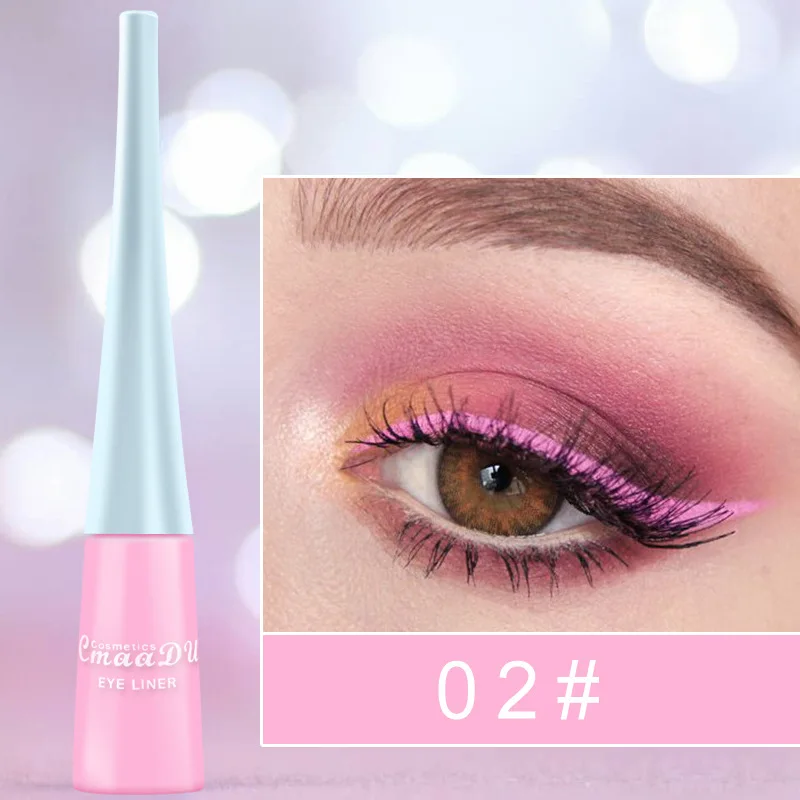 Color waterproof green white matte liquid eyeliner makeup liquid eyeliner blue green yellow eye makeup pen Color waterproof green white matte liquid eyeliner makeup liquid eyeliner blue green yellow eye makeup pen