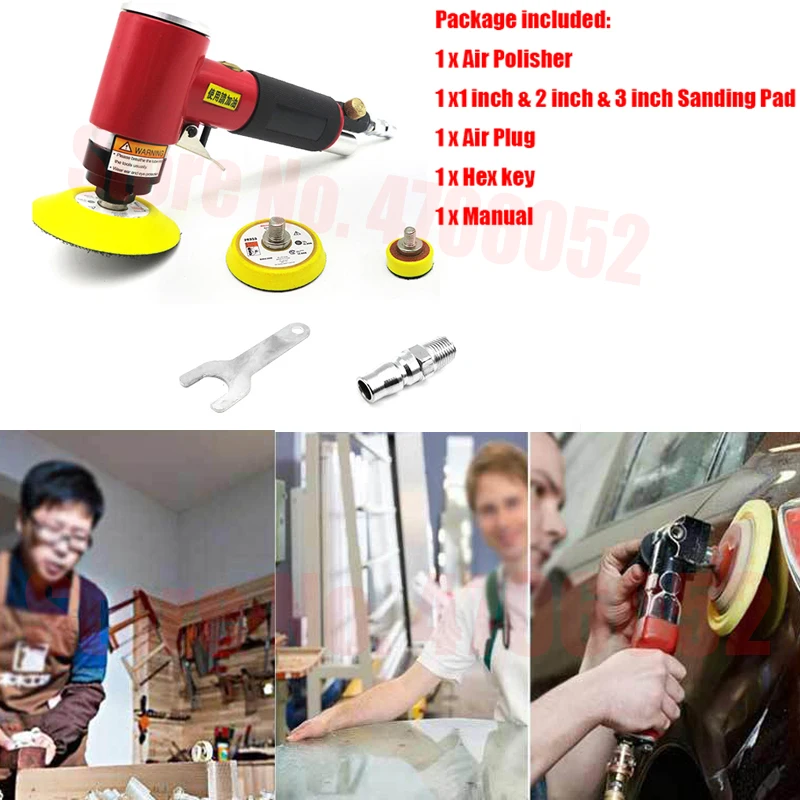 

Mini Eccentric Air Angle Sander Grinder Polisher Elecentric Pneumatic Polishing Grinding Machine with 1inch 2inch 3inch Sanding