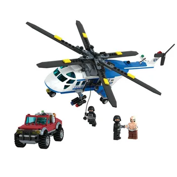 

Winner 7003 405pcs City Police Swat Cop Helicopter Building Blocks DIY Educational Bricks Toys for Children Christmas Gift