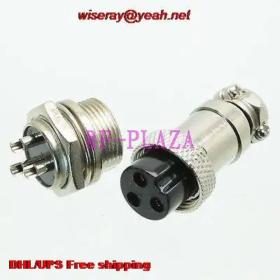 DHL/EMS 100 шт. Авиационная вилка M16 16 мм 3pin штекер для панели шасси Metal-A6