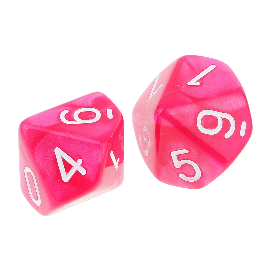 10PCS D10 Polyhedral Dice 10 Sided Dice for Dungeons and Dragons Table Game Board Game Dice Party Gambling Dices 