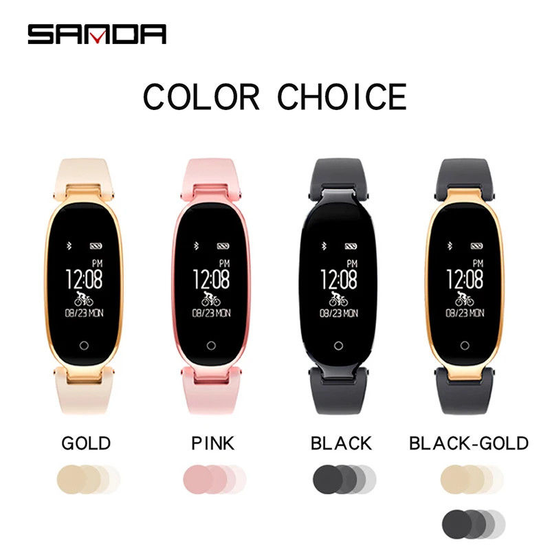 SANDA S3 Смарт Музыка для переключения наручные часы девушки платье часы женские ювелирные изделия монитор сердечного ритма Bluetooth для IPhone huawei samsung