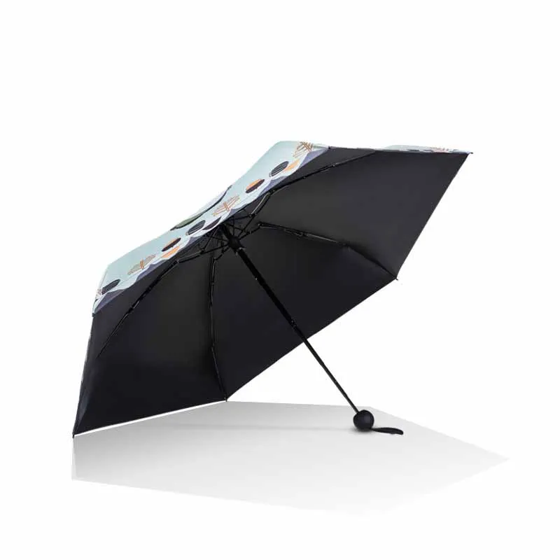 Umbrella Mini Anime Printing Sunscreen UV Protection Manual Anti-Collision Cloth 5 Fold Umbrella Female