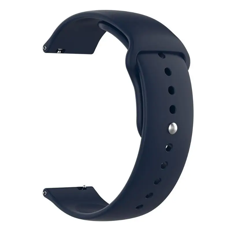 22mm Silicone Watchband for Samsung Galaxy Watch 46mm SM-R800 Wrist Strap for Samsung - Цвет ремешка: Navy Blue