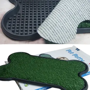 

1 Pcs Pet Dog Cat Reusable Artificial Grass Toilet Mat Indoor Potty Trainer Grass Turf Pad Pet Supplies Accessories