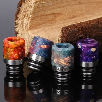 

510 Stabilized Wood Tips Mouthpiece drip Tip for QP DESIGN GATA RTA/Wotofo STNG MTL RDA/Vapefly Brunhilde MTL RTA - Random Color