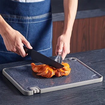 

Double-Sided Cutting Board Multifunctional Antibacterial Mildew proof Plastic cutting board Kitchen Drain Chopping Board Marble