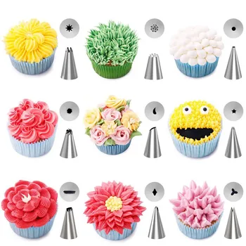 

SEAAN 42pcs Set of Decorating Mouth Set Cream Cake Nozzle TPU Flower Bag Baking Silicone Enamel Pen Stocked Pastry Sets